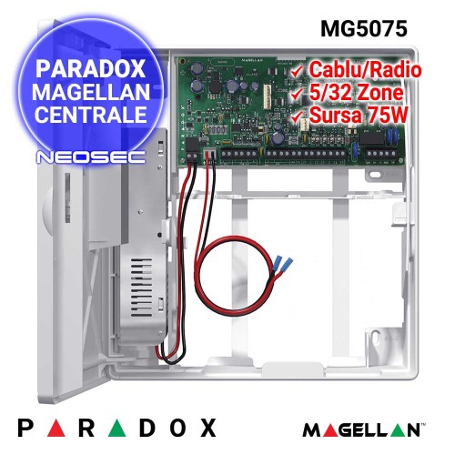 PARADOX Magellan MG5075 - centrala hibrida de alarma