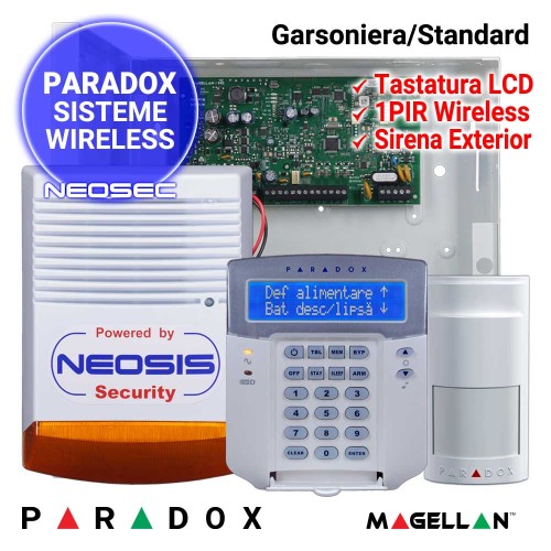 Sistem alarma radio pentru garsoniera - PARADOX Standard