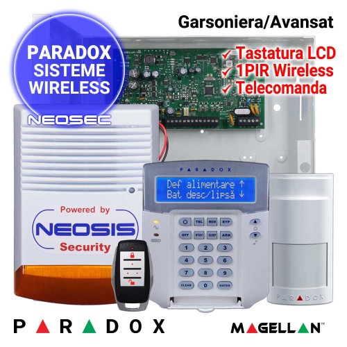 Sistem alarma radio pentru garsomiera - PARADOX Avansat