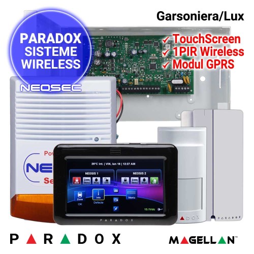 Sistem alarma radio pentru garsoniere PARADOX Lux