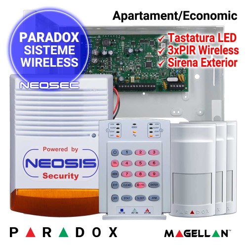 Sistem de alarma radio pentru apartamente - PARADOX Economic