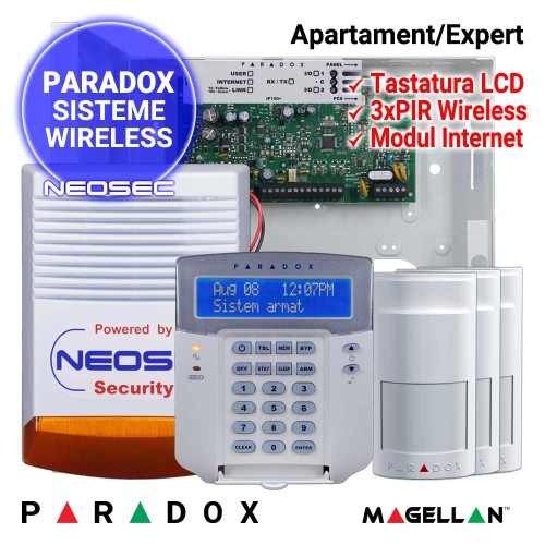 Sistem alarma radio pentru apartamente PARADOX Expert