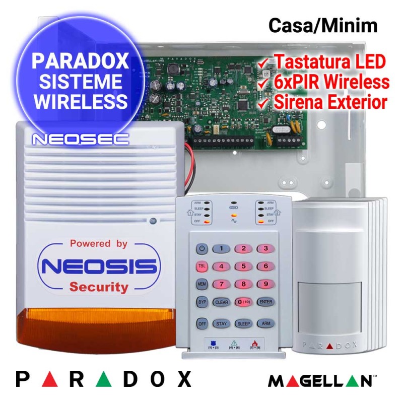 Sistem alarma radio pentru casa - PARADOX MINIM