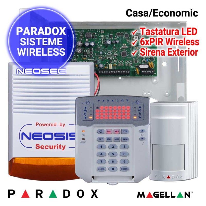 Sistem alarma radio pentru casa - PARADOX ECONOMIC