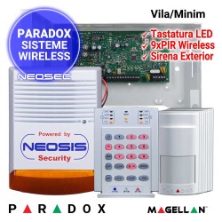 Sistem alarma radio pentru vila - PARADOX MINIM