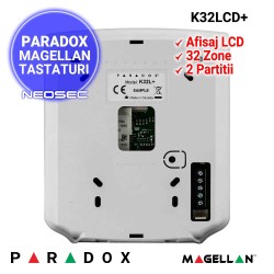 PARADOX Magellan K32LCD+ - capac spate, fixare pe suport/perete