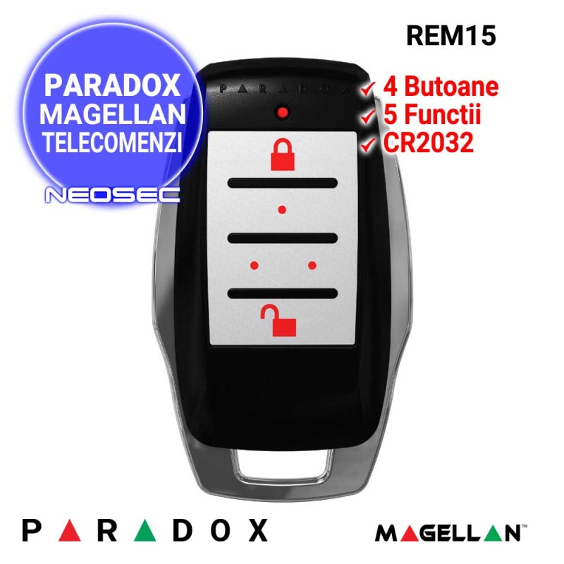 PARADOX Magellan REM15 - telecomanda 4 butoane