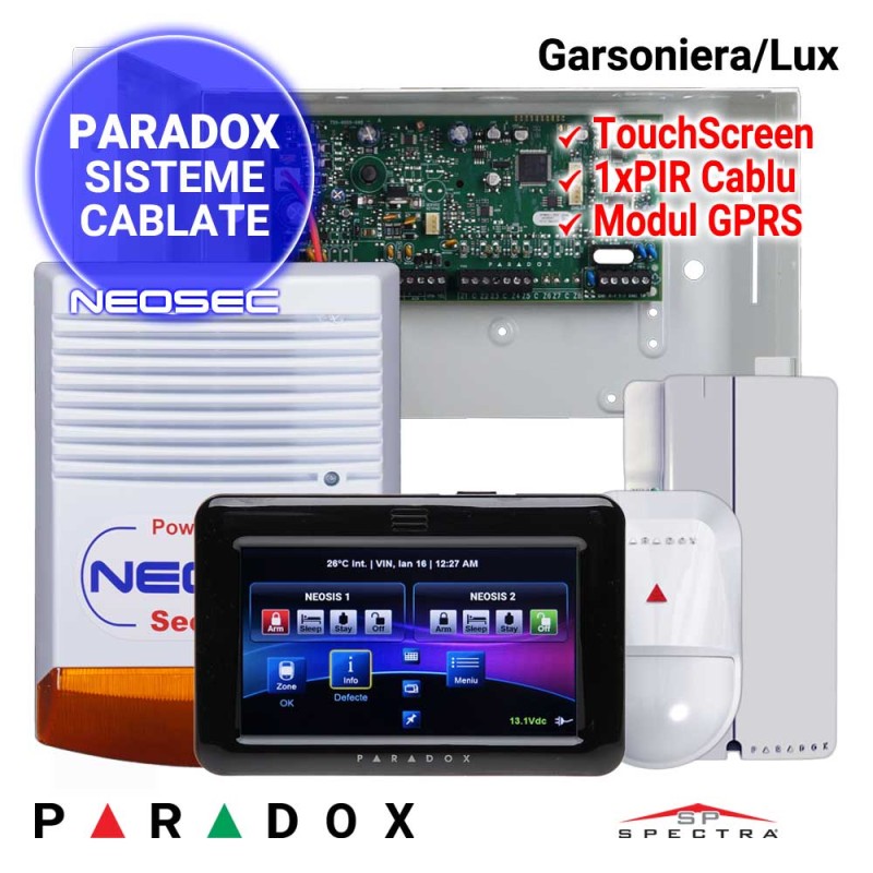 Sistem de alarma pentru garsoniera - PARADOX Lux