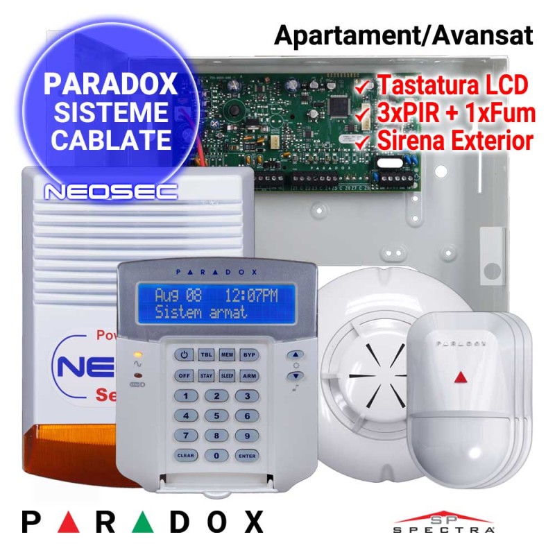 Sistem alarma pentru apartament - PARADOX Avansat