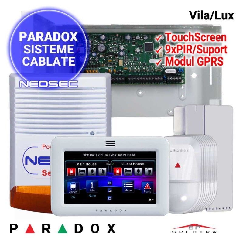 Sistem de alarma pentru vila - PARADOX Lux