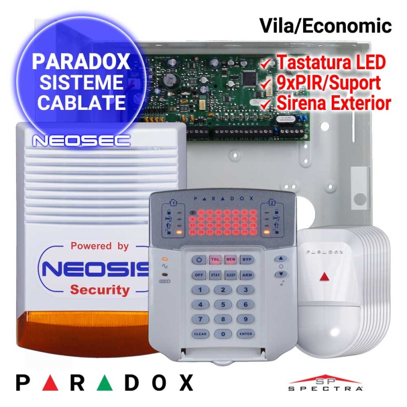 Sistem de alarma pentru vila - PARADOX Economic