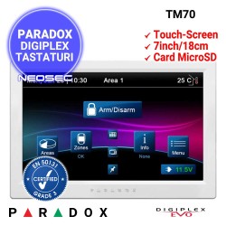 PARADOX Digiplex TM70 - touchscreen 7inch, rama alba