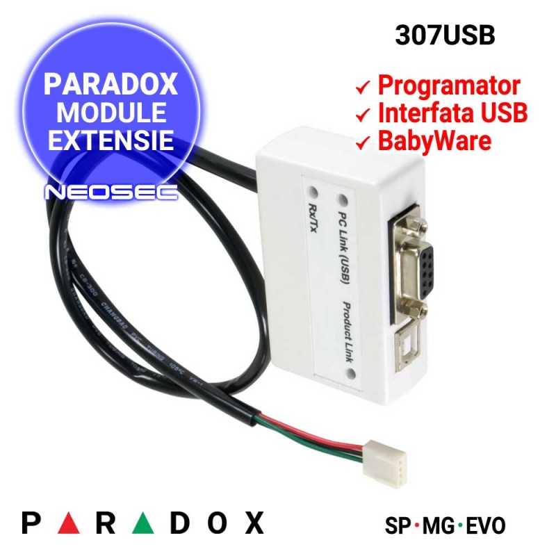 PARADOX 307USB - interfata programare