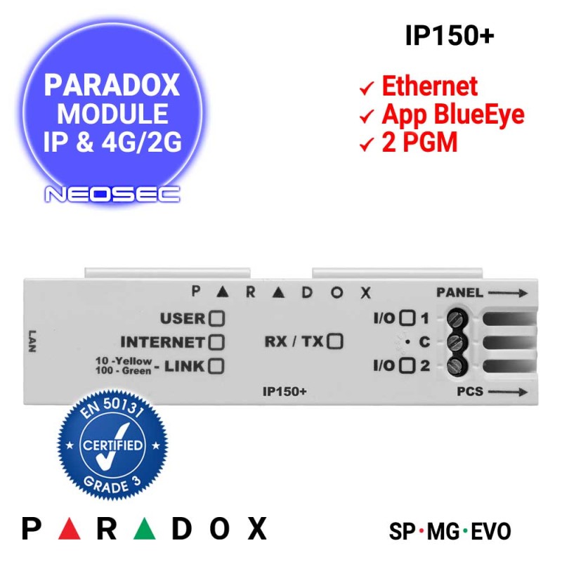 PARADOX IP150+ - modul Internet, suporta BlueEye
