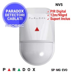 PARADOX NV5 - detector de miscare PIR, 12m/90grd