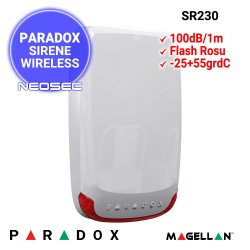 PARADOX SR230 - sirena wireless de exterior, 433MHz