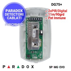 PARADOX DG75+ - detector cu optica dubla, 2xPIR