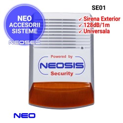 NEO SE01 - sirena cablata de exterior, 128dB, bec si LED-uri