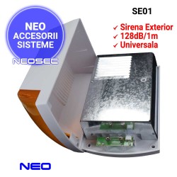 NEO SE01 - sirena cablata de exterior, carcasa din plastic si metal