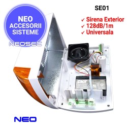 NEO SE01 - sirena cablata de exterior, suporta acumulatori de 1.3Ah si 5Ah