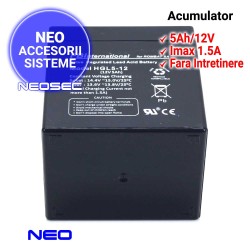 Acumulator 5Ah-12V - compatibil cu sirene de exterior NEO, Signal