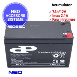 Acumulator 7Ah-12V - compatibil cu centrale Paradox si DSC