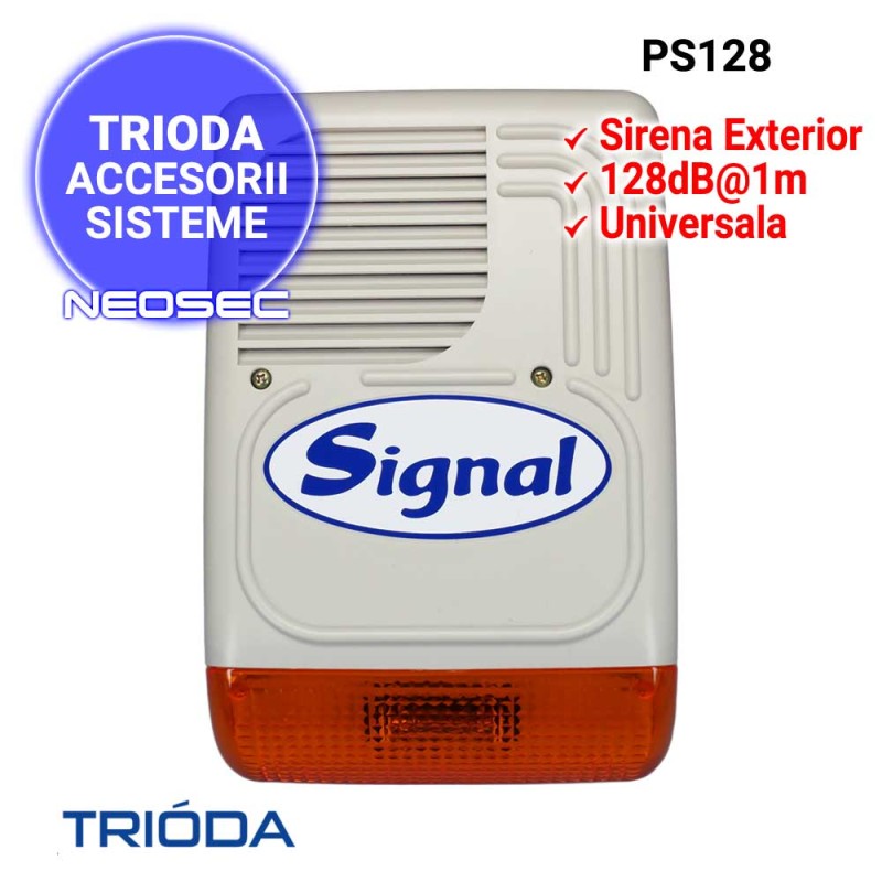 SIGNAL PS128 - sirena de exterior, 128dB, bec si LEDuri