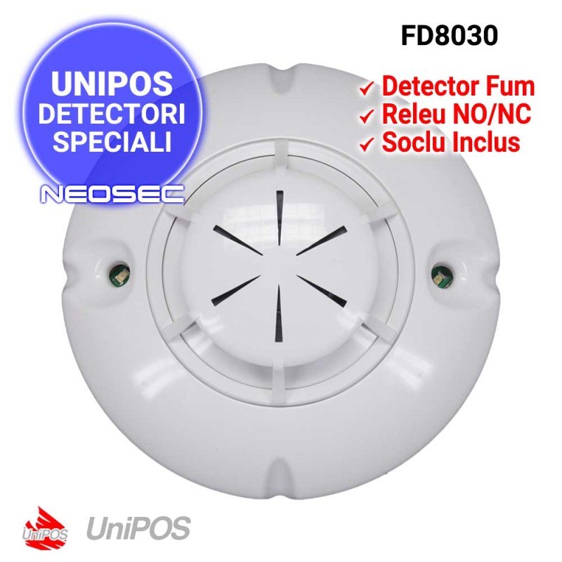 UNIPOS FD8030 - detector de fum, soclu NO/NC