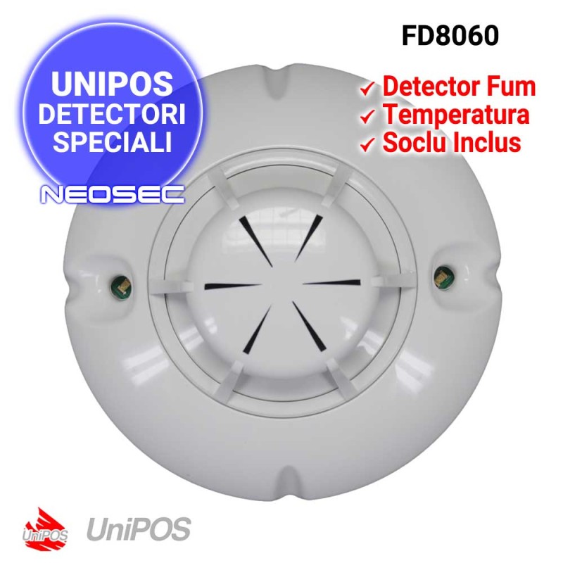 UNIPOS FD8060 - detector de fum si temperatura